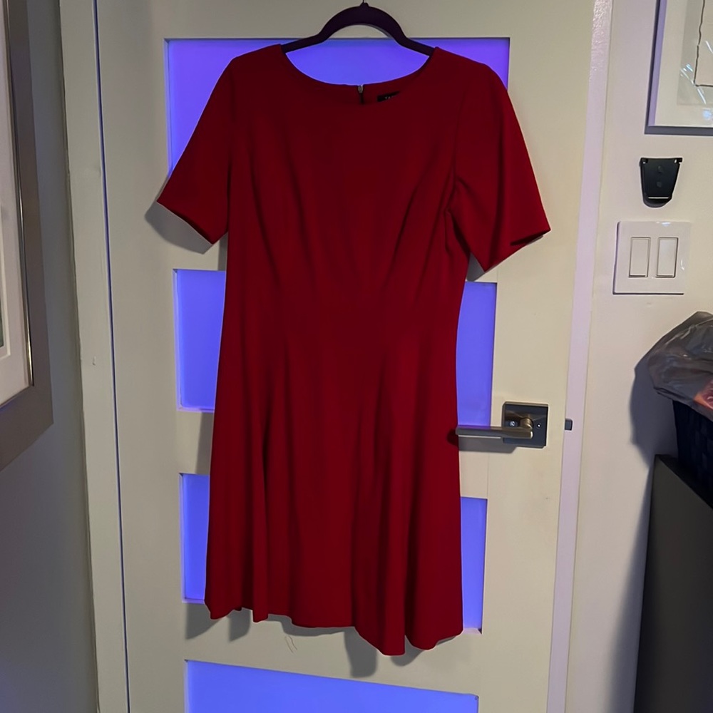 Red Tahari dress